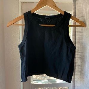 Brandy  Melville Sleeveless Crop Top Black